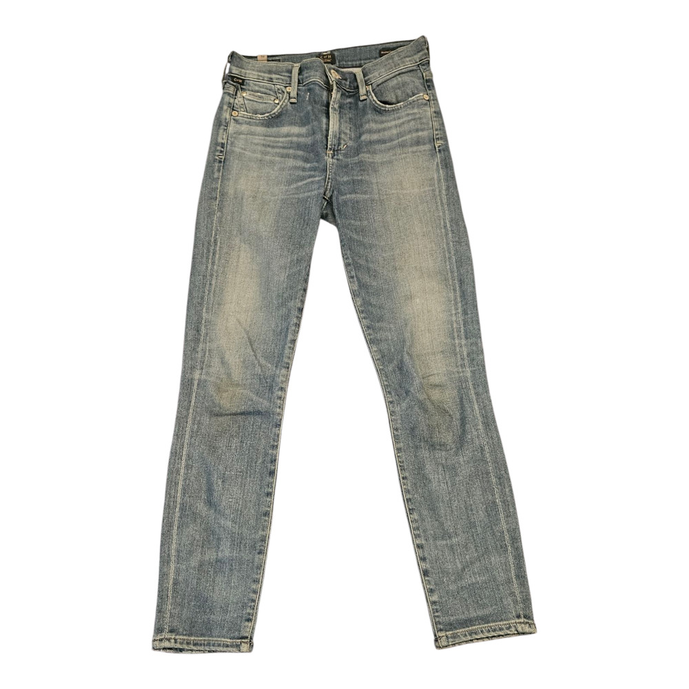 Citizens of Humanity Size 24 Blue Rocket Crop High Rise Skinny Jeans